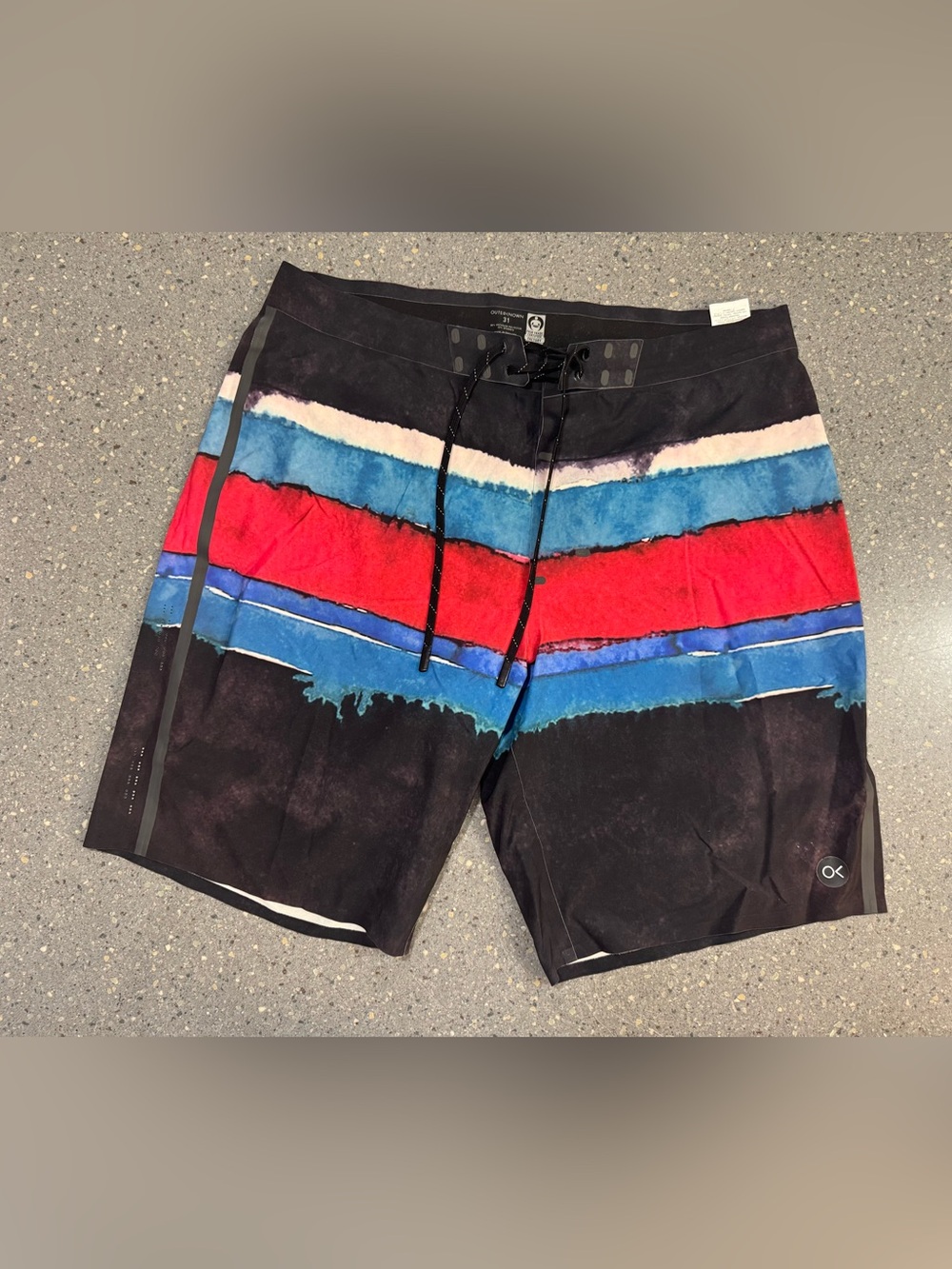Outerknown Apex Men’s Boardshort Size 31 in color Rising Sun